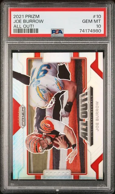 2021 Panini Prizm Joe Burrow All Out! #10 card image