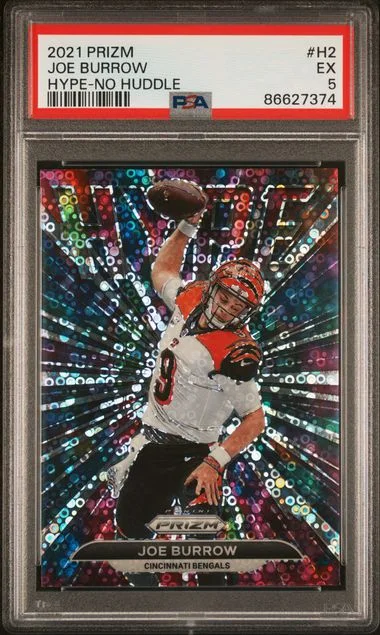 2021 Panini Prizm Joe Burrow Hype No Huddle #H2 card image
