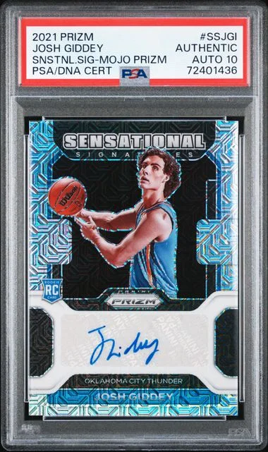 2021 Panini Prizm Josh Giddey Sensational Signatures Mojo Prizm #SSJGI card image