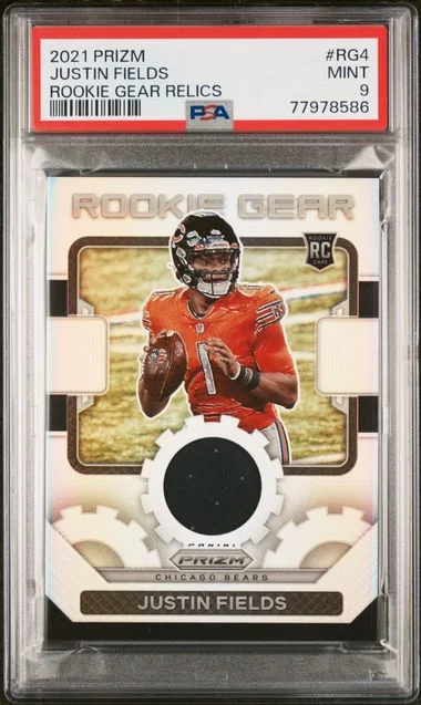 2021 Panini Prizm Justin Fields Gear Relics #Rg4 card image
