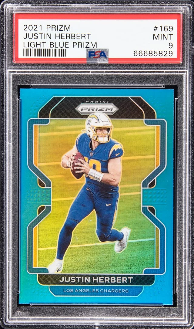 2021 Panini Prizm Justin Herbert Disco #169 card image