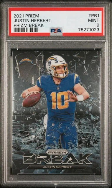 2021 Panini Prizm Justin Herbert Prizm Break #PB1 card image