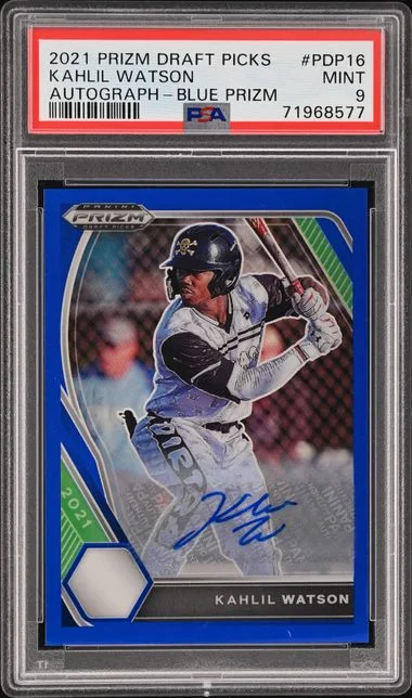 2021 Panini Prizm Kahlil Watson Autograph-Blue Prizm #PDP16 card image