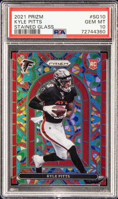 2021 Panini Prizm Kyle Pitts Stained Glass #Sg10 card image