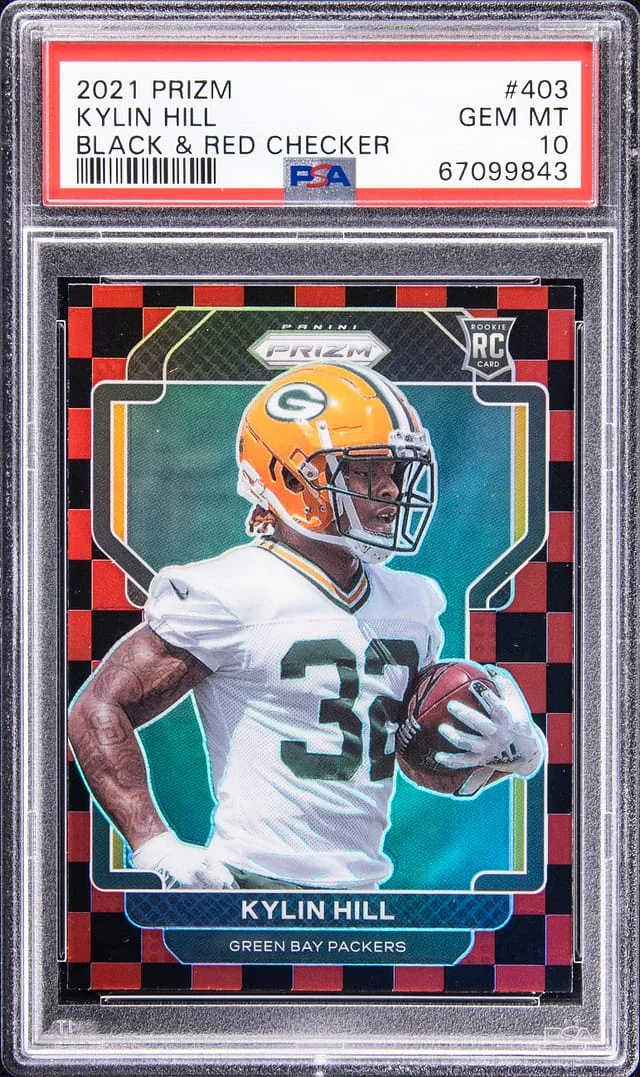 2021 Panini Prizm Kylin Hill Black & Red Checker #403 card image
