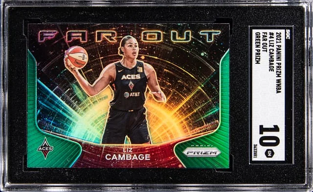 2021 Panini Prizm Liz Cambage WNBA Green Prizm #4 card image