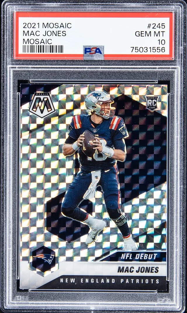 2021 Panini Prizm Mac Jones Mosaic #245 card image