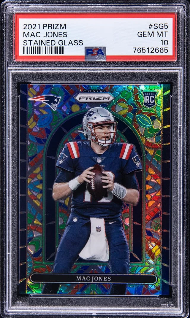 2021 Panini Prizm Mac Jones Stained Glass #SG-5 card image