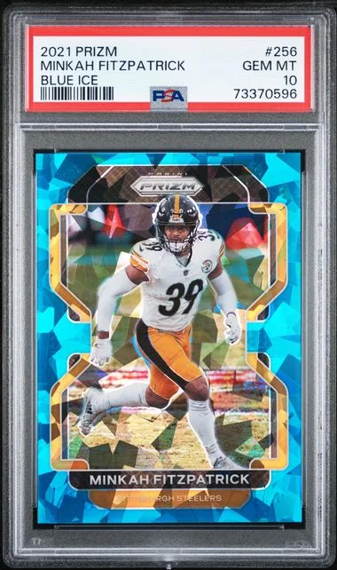 2021 Panini Prizm Minkah Fitzpatrick Blue Ice #256 card image