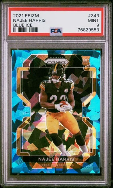 2021 Panini Prizm Najee Harris Blue Ice #343 card image