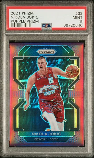 2021 Panini Prizm Nikola Jokic Purple Prizm #32 card image