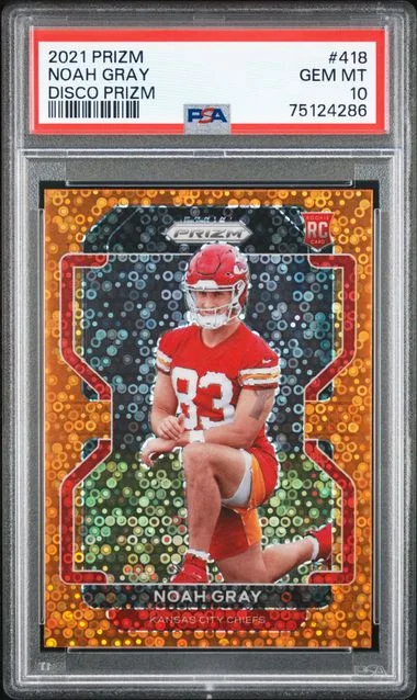 2021 Panini Prizm Noah Gray Disco Prizm #418 card image
