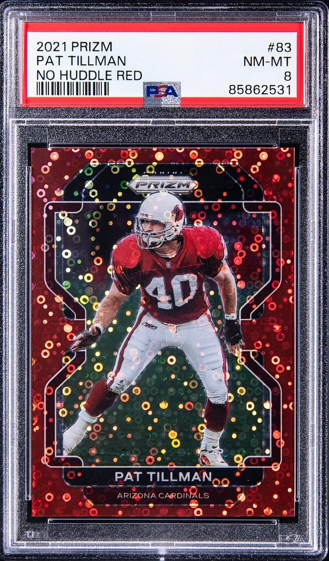 2021 Panini Prizm Pat Tillman No Huddle Red #83 card image