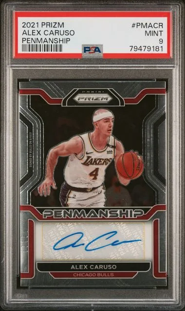 2021 Panini Prizm Penmanship Pmacr Alex Caruso #no-number card image