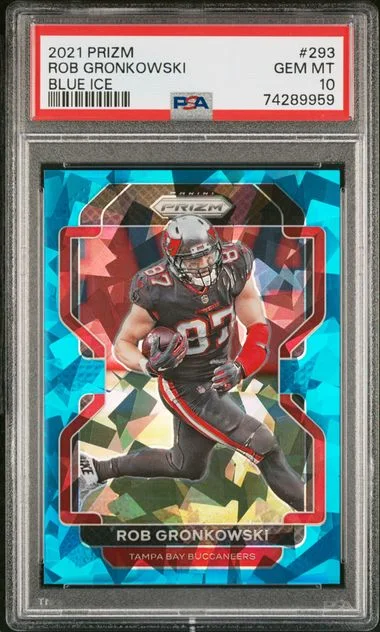 2021 Panini Prizm Rob Gronkowski Blue Ice #293 card image