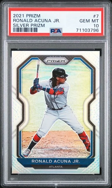 2021 Panini Prizm Ronald Acuna Jr. Silver Prizm #7 card image