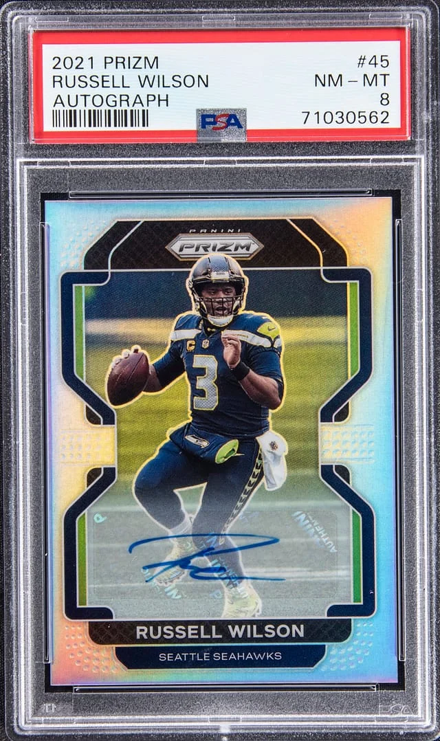 2021 Panini Prizm Russell Wilson Autograph #45 card image