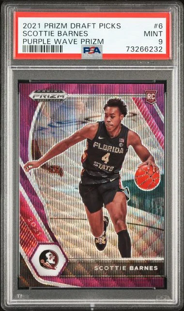 2021 Panini Prizm Scottie Barnes Purple Wave Prizm #6 card image