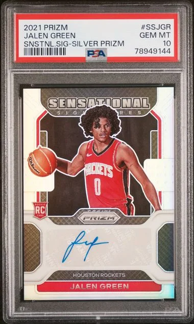 2021 Panini Prizm Sensational Signatures Silver Prizm Ssjgr Jalen #no-number card image