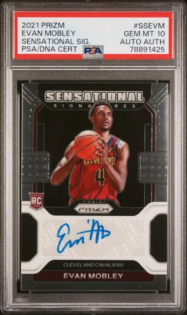 2021 Panini Prizm Sensational Signatures Ssevm Evan Mobley #no-number card image