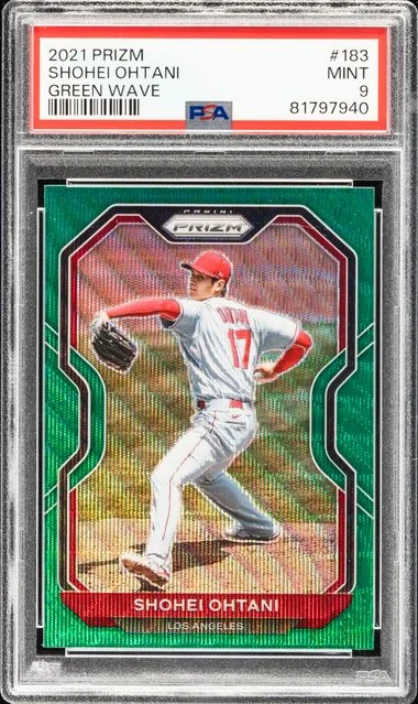 2021 Panini Prizm Shohei Ohtani Green Wave #183 card image
