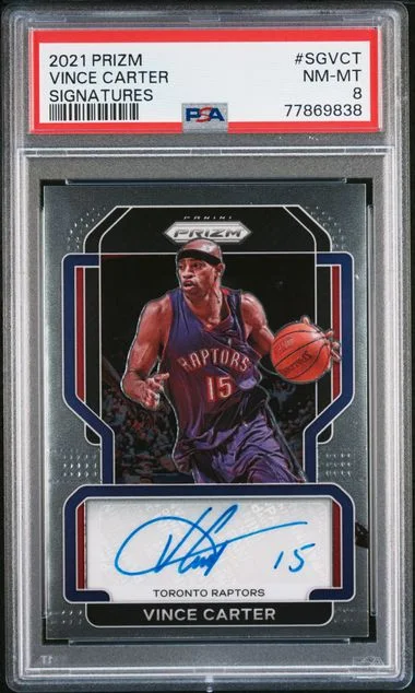 2021 Panini Prizm Signatures Sgvct Vince Carter #no-number card image