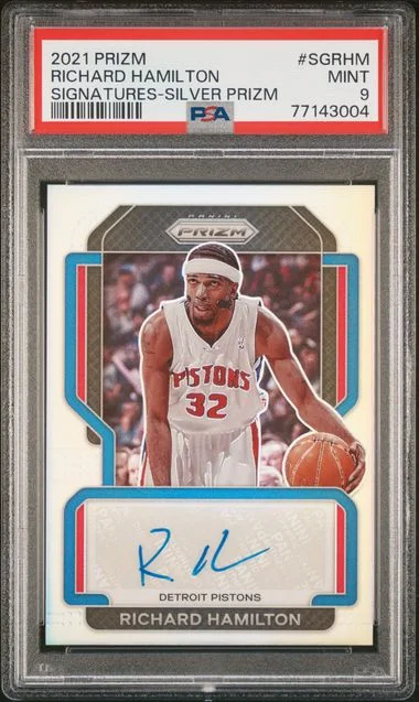 2021 Panini Prizm Signatures Silver Prizm Sgrhm Richard Hamilton #no-number card image