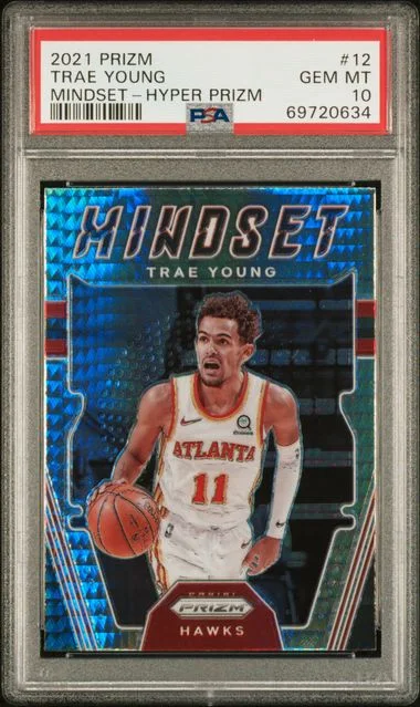 2021 Panini Prizm Trae Young Mindset Hyper Prizm #12 card image