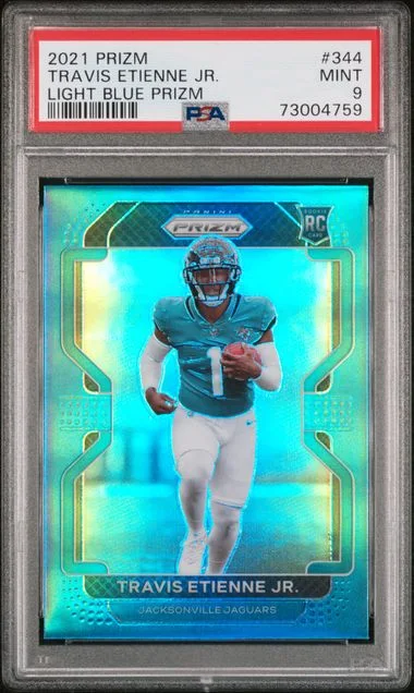 2021 Panini Prizm Travis Etienne Jr. Disco Prizm #344 card image