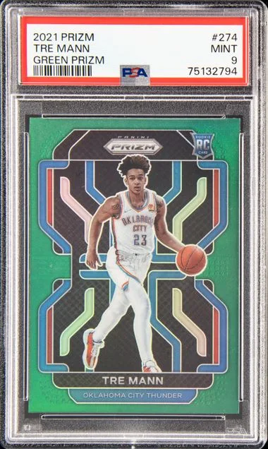2021 Panini Prizm Tre Mann Purple Wave #274 card image