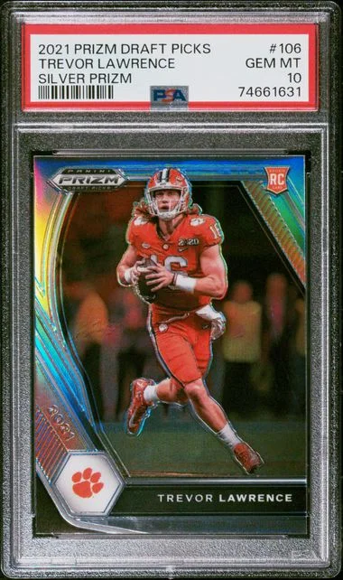 2021 Panini Prizm Trevor Lawrence Silver Prizm #106 card image