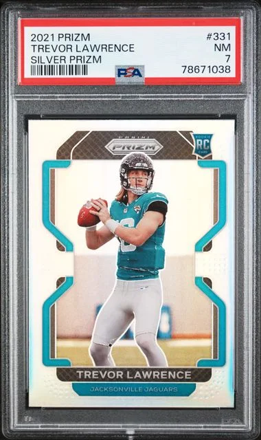 2021 Panini Prizm Trevor Lawrence Blue Wave #331 card image