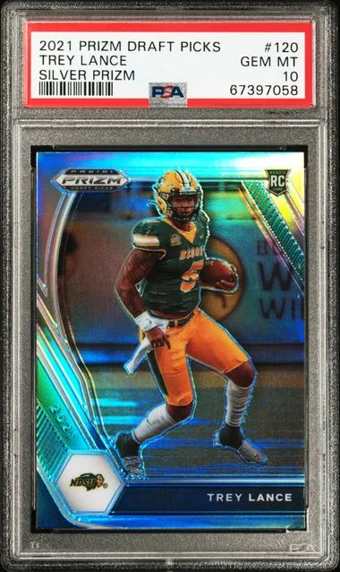 2021 Panini Prizm Trey Lance Silver Prizm #120 card image