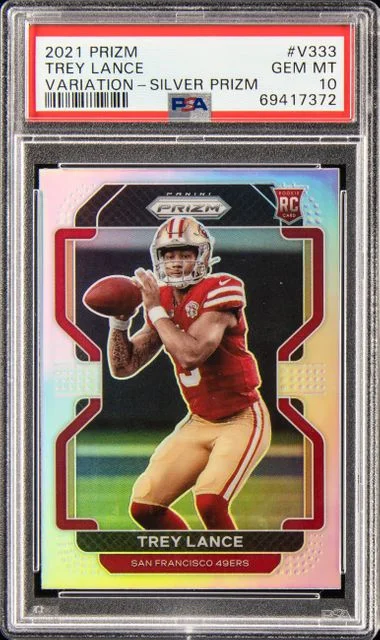2021 Panini Prizm Trey Lance Variation-Silver Prizm #V333 card image