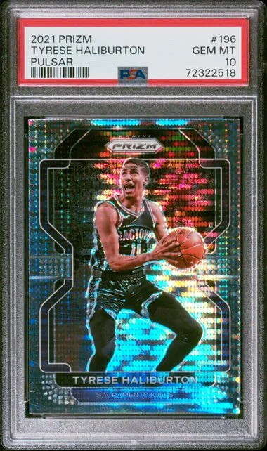 2021 Panini Prizm Tyrese Haliburton Pulsar #196 card image