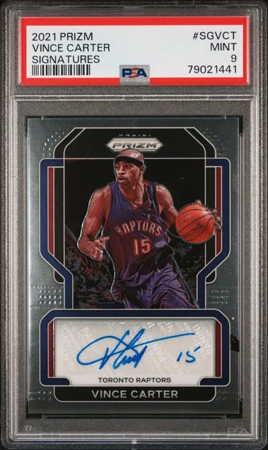 2021 Panini Prizm Vince Carter Signatures #SGVCT card image