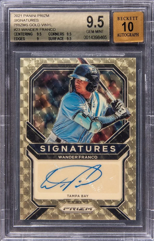2021 Panini Prizm Wander Franco Signatures Gold Prizm #SIG-WA card image