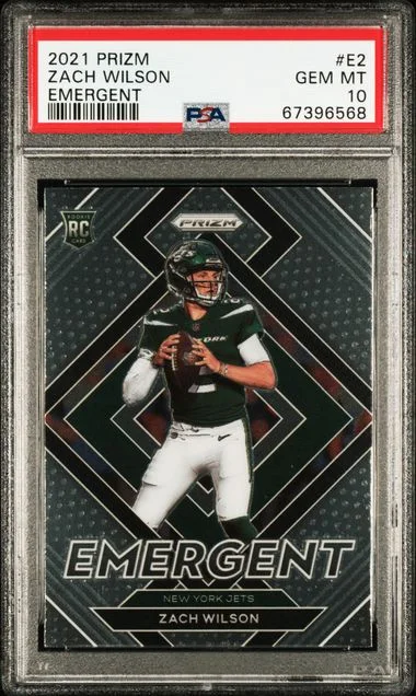 2021 Panini Prizm Zach Wilson Emergent #E2 card image