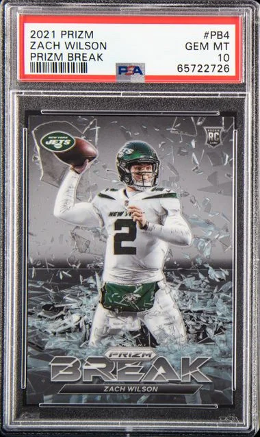 2021 Panini Prizm Zach Wilson Prizm Break #Pb4 card image
