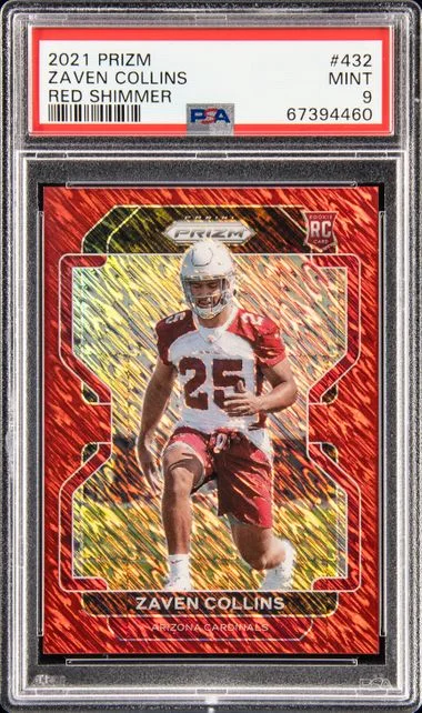 2021 Panini Prizm Zaven Collins Red Shimmer #432 card image