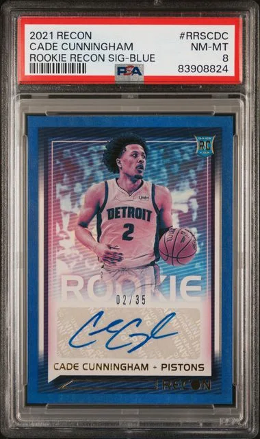 2021 Panini Recon Cade Cunningham Recon Signatures Blue #RRS-CDC card image