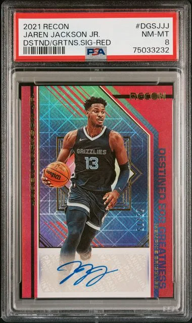 2021 Panini Recon Jaren Jackson Jr. Destined For Greatness Signatures Red #DGS-JJJ card image