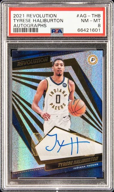 2021 Panini Revolution Autographs Ag-Thb Tyrese Haliburton #no-number card image