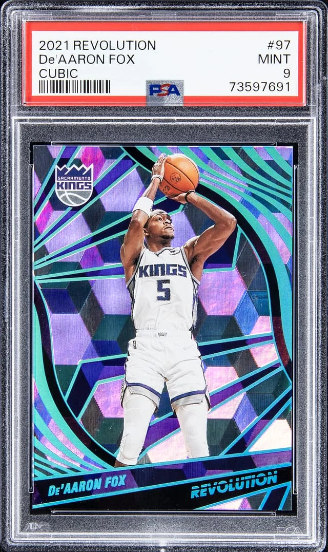 2021 Panini Revolution De'Aaron Fox Cubic #97 card image