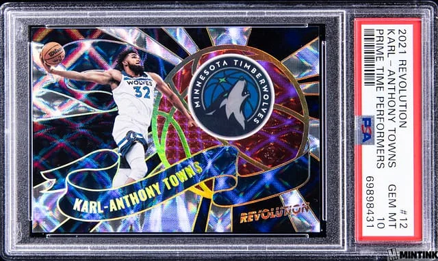 2021 Panini Revolution Karl-Anthony Towns Prime Time Performers #12 card image