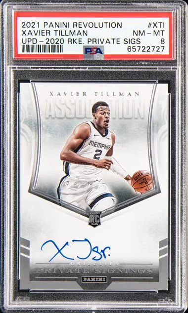 2021 Panini Revolution Private Signings Xti Xavier Tillman #no-number card image
