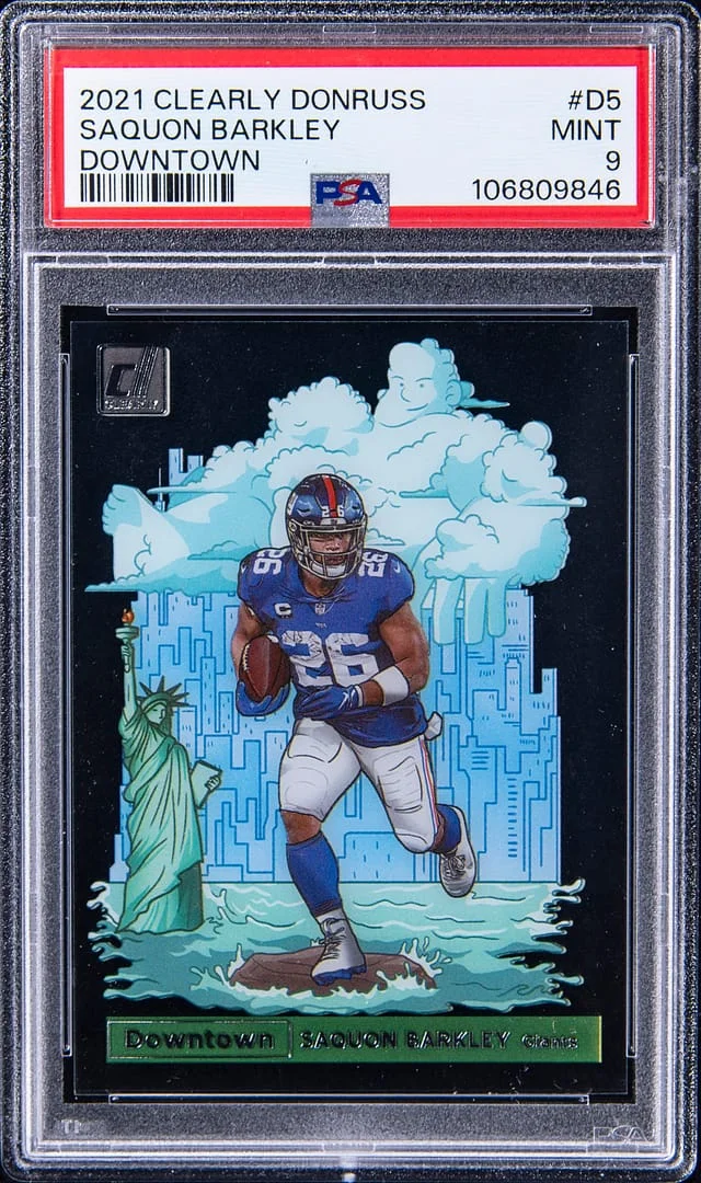 2021 Panini Saquon Barkley Clearly Donruss Downtown #D-5 card image