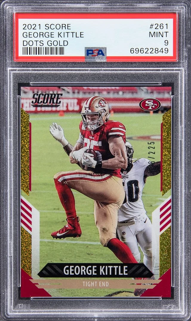 2021 Panini Score George Kittle Dots Gold #261 card image
