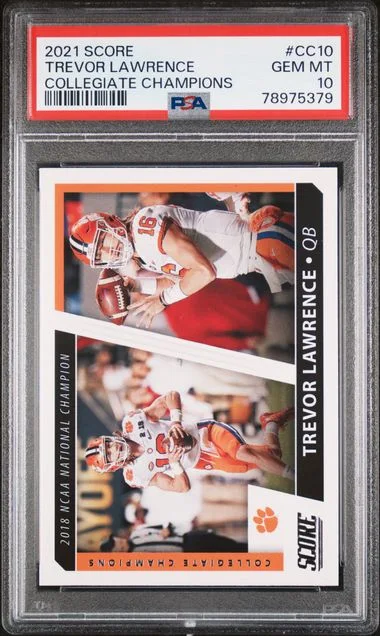 2021 Panini Score Trevor Lawrence Collegiate Champions #Cc10 card image