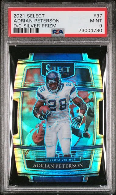 2021 Panini Select Adrian Peterson Die-Cut Silver Prizm #37 card image